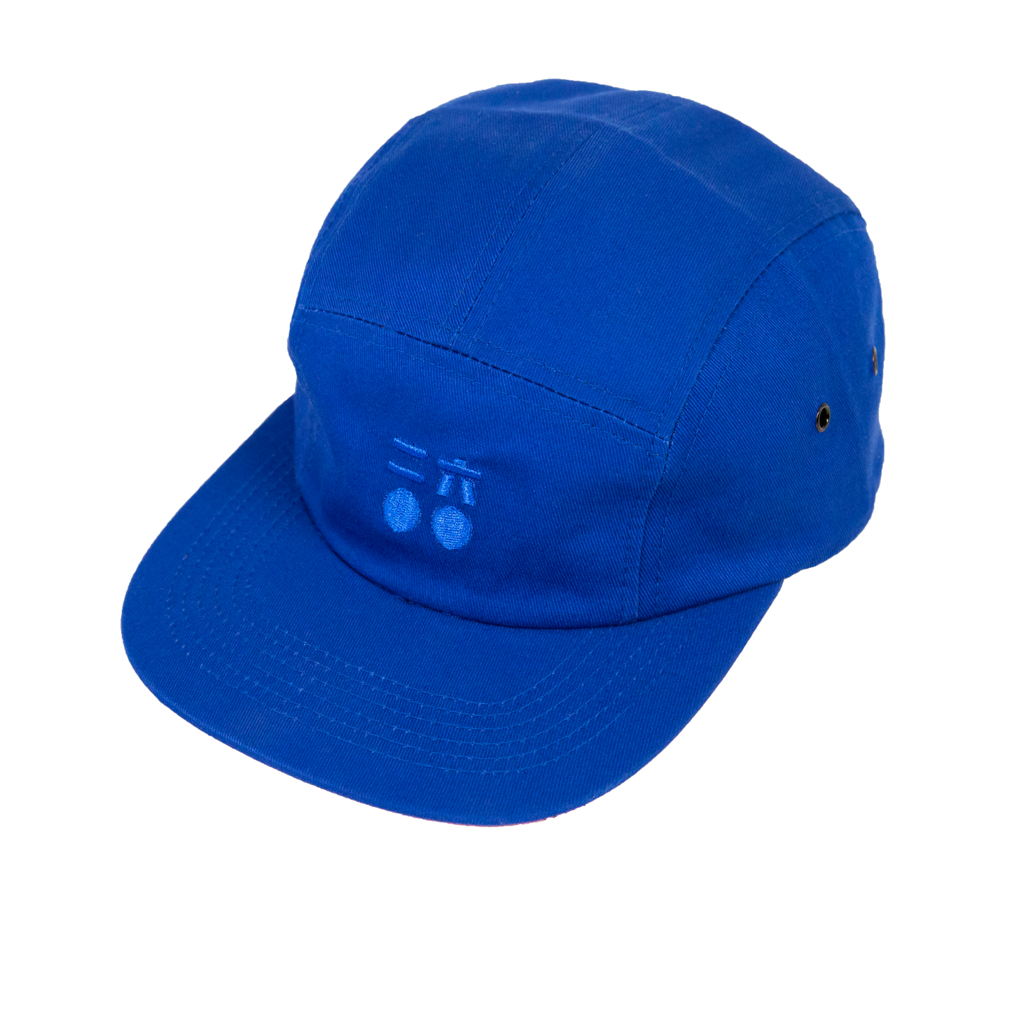 5パネルフラットブリムキャップ（ブルー）