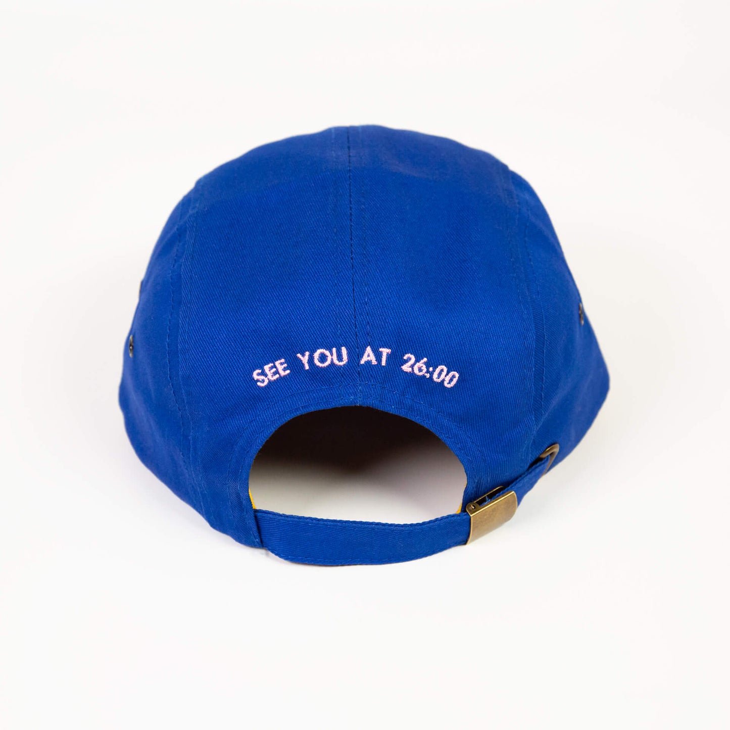 5パネルフラットブリムキャップ（ブルー）