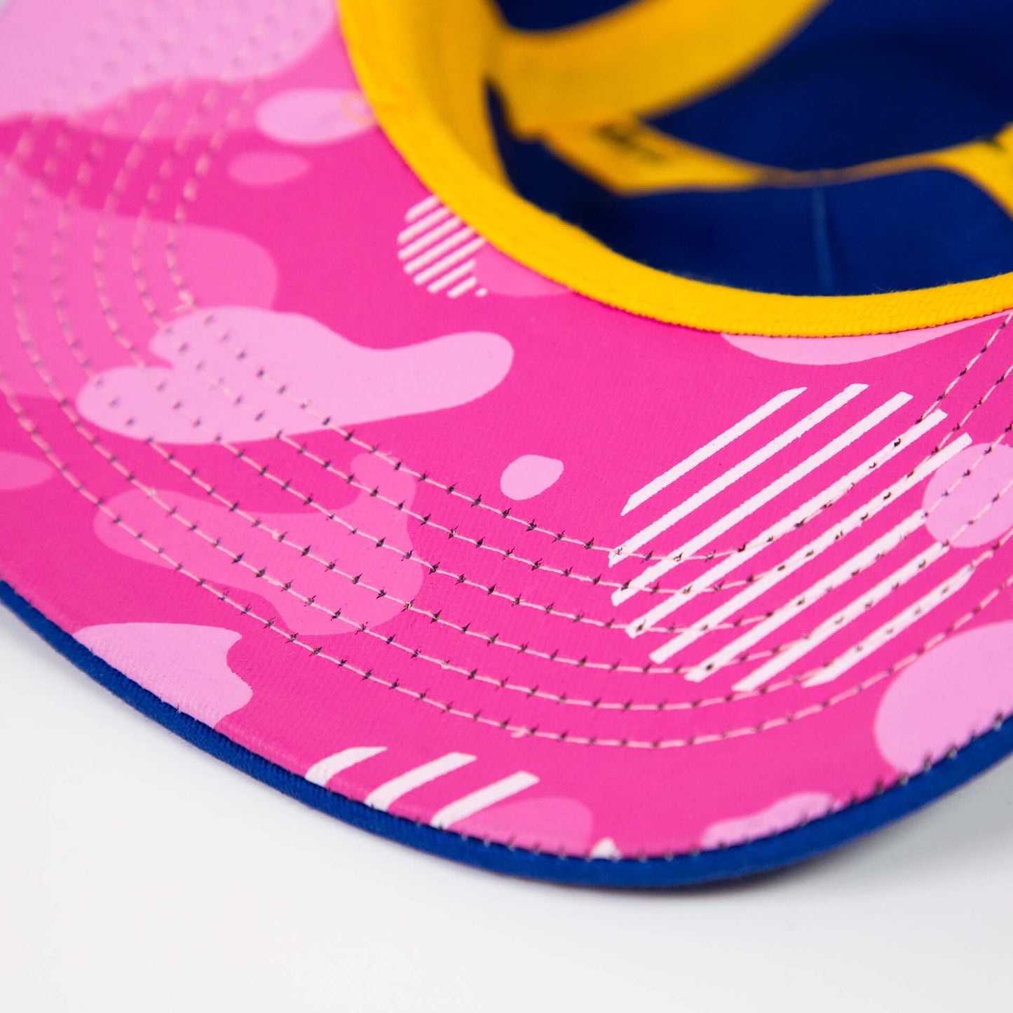 5パネルフラットブリムキャップ（ブルー）