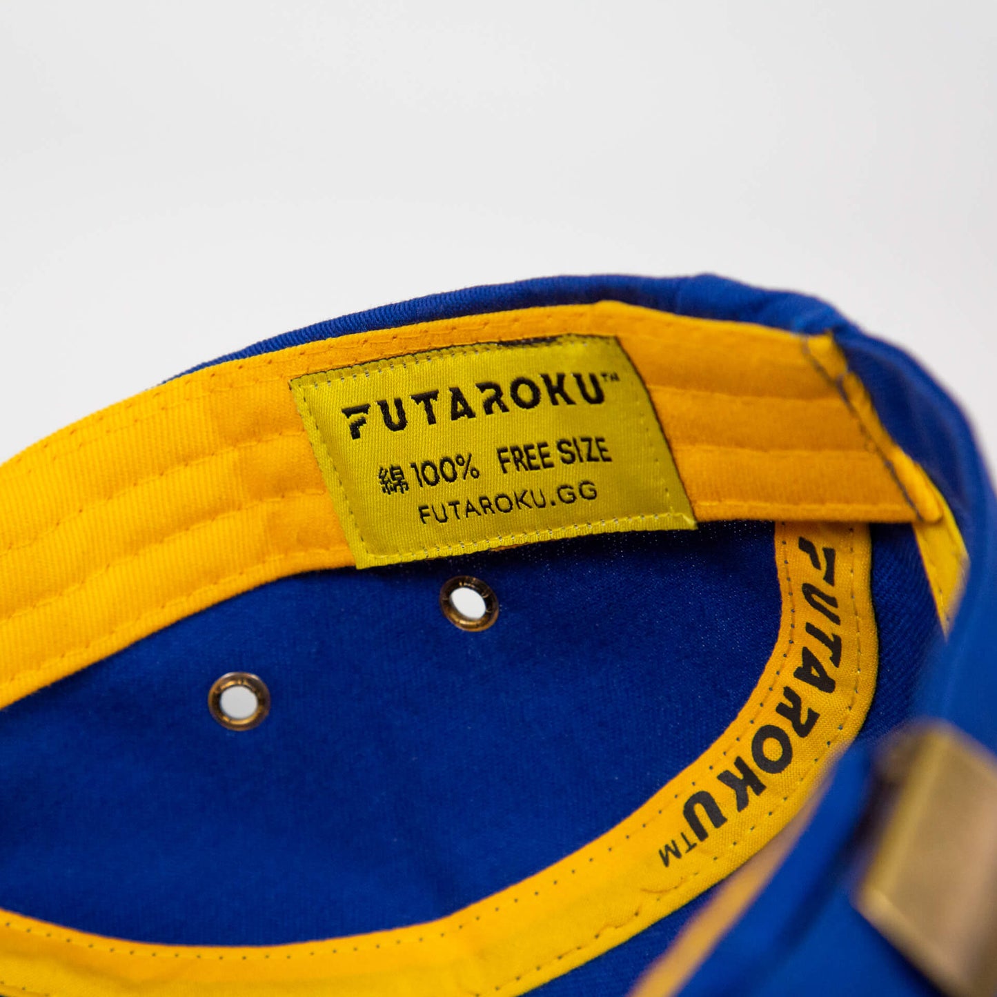 5パネルフラットブリムキャップ（ブルー）