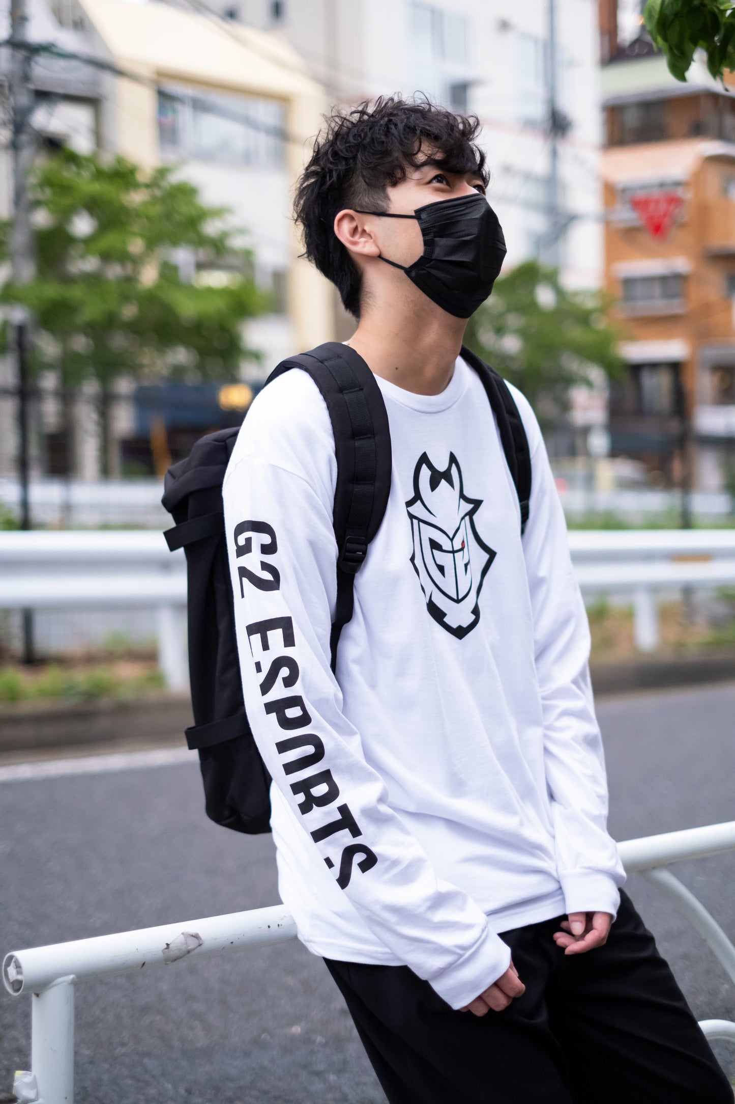 G2 Esports エッセンシャル ロングスリーブ Tシャツ（ホワイト）